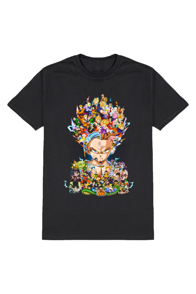 Men’s Standard Round Neck T-Shirt – Stylish Anime Art