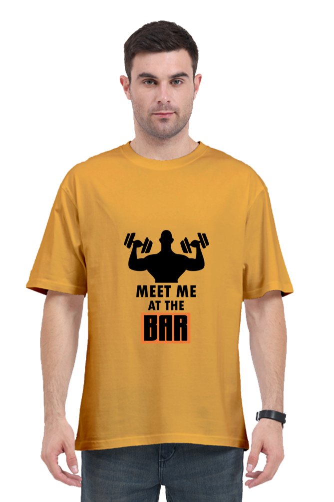 Meet at the Bar - Unisex Oversized Classic T-Shirt (White)