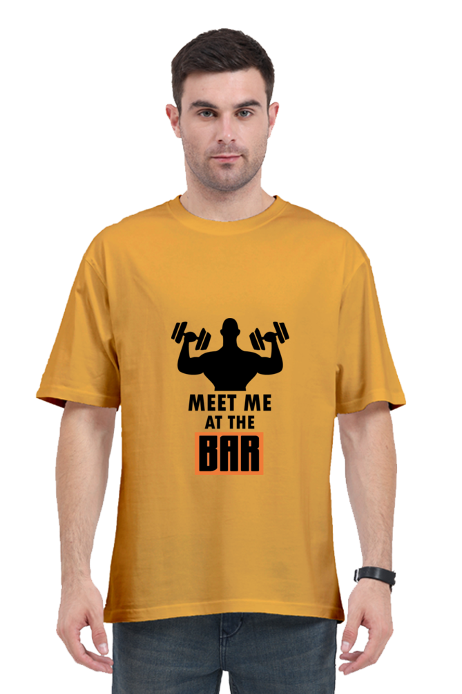 Meet at the Bar - Unisex Oversized Classic T-Shirt (White)