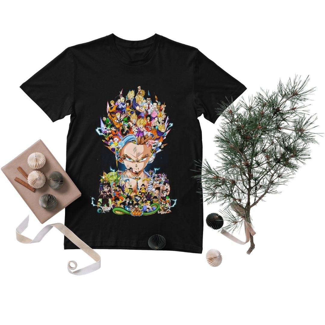 Men’s Standard Round Neck T-Shirt – Stylish Anime Art