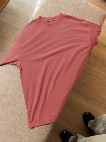 Pack of 3 Solid Oversize t-shirts (1 White + 1 Dusty Rose + 1 Navy Blue)