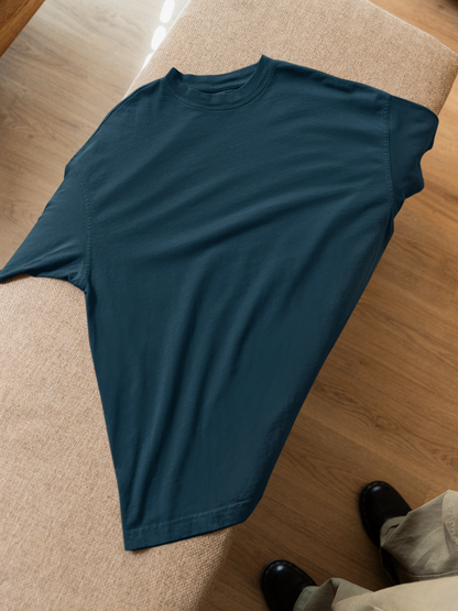 Pack of 3 Solid Oversize t-shirts (1 White + 1 Dusty Rose + 1 Navy Blue)